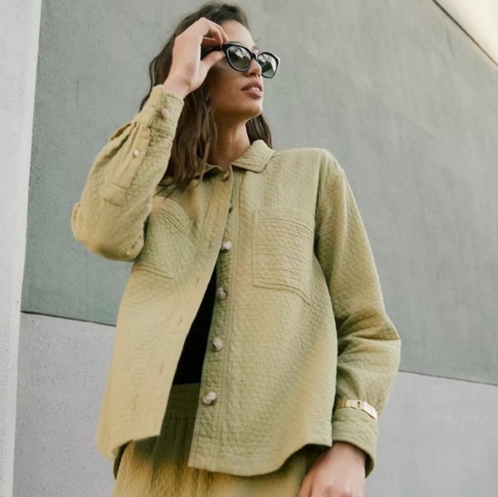 Diamond Jacquard Shirt-Jacket